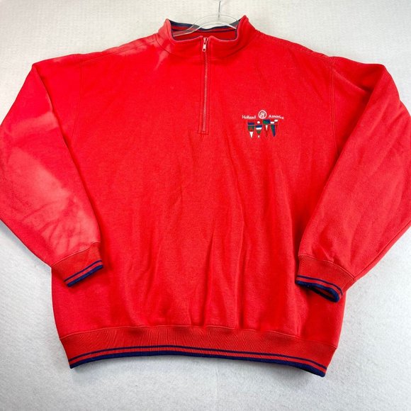 Vintage HOLLAND AMERICAN Cruise Line Unisex L Embroidered Nautical Sweatshirt - Picture 2 of 13